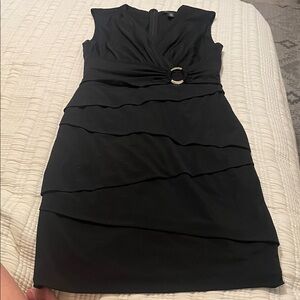 White House Black Market Black Ring Detail Mini Dress